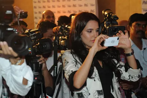 Neha Dhupia with mother at P&G event
