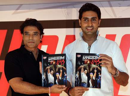 Abhishek Bachchan and Uday Chopra during the launch of Yomics