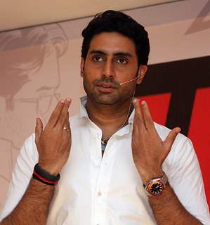 Abhishek Bachchan during the launch of Yomics