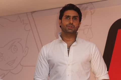 Abhishek Bachchan during the launch of Yomics