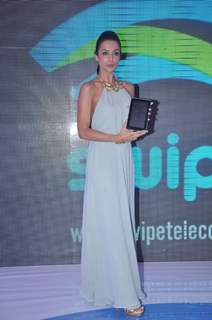 Bollywood actress Malaika Arora Khan Launches India's first 3D Tablet PC of  Swipe Telecom's called 3D LIFE held at Taj Mahal Hotel, Mumbai. (Photo:  IANS).