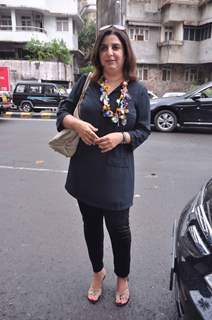 Choreographer-director Farah Khan promoting Joker with Aliens, Mumbai India. .