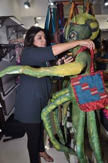 Choreographer-director Farah Khan promoting Joker with Aliens, Mumbai India. .