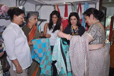 Choreographer-director Farah Khan with Bollywood actress Chitrangada Singh promoting Joker with Aliens, Mumbai India. .