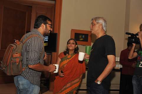 Bollywood Directors Sudhir Mishra & Anurag Kashyap at Press Conference of Large Short Film in JW Marriott, Mumbai