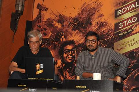 Bollywood Directors Sudhir Mishra & Anurag Kashyap at Press Conference of Large Short Film in JW Marriott, Mumbai