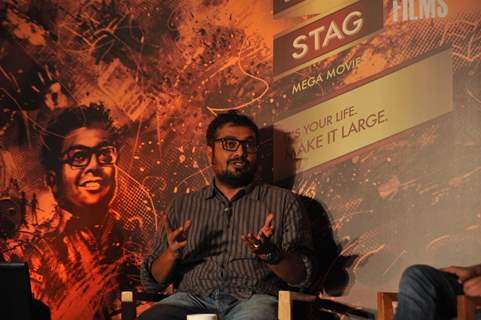 Bollywood Directors Sudhir Mishra & Anurag Kashyap at Press Conference of Large Short Film in JW Marriott, Mumbai