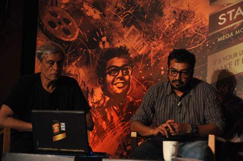 Bollywood Directors Sudhir Mishra & Anurag Kashyap at Press Conference of Large Short Film in JW Marriott, Mumbai