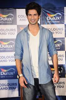 Bollywood actrors Shahid Kapoor at Dulux colour confluence event in Mumbai. .