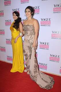 Bollywood actress Kajol and Tanisha Mukherjee at Vogue Beauty Awards in Hotel Taj Lands End Bandra, Mumbai. .