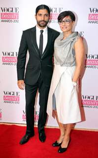 Farhan and Adhuna Akhtar  'Vogue Beauty Awards 2012' at Hotel Taj Lands End in Bandra, Mumbai