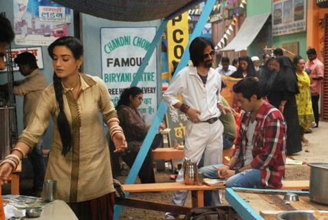 Rati Pandey ,Sumit Vats and Aakash Pandey on Hitler didi set