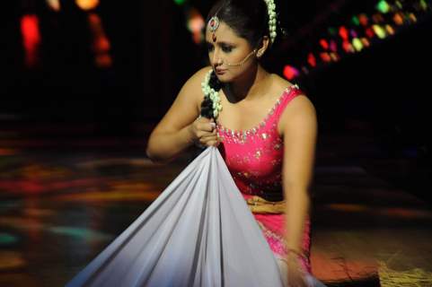 Rashmi Desai performing on the sets of Jhalak Dikhhla Jaa