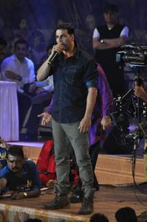 Bollywood actor Akshay Kumar attended the Dahi Handi as part of the Janmashtami celebrations in Mumbai. .