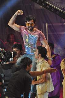 Bollywood actor Emraan Hashmi attended the Dahi Handi as part of the Janmashtami celebrations in Mumbai. .