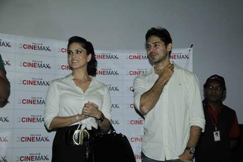 Sunny Leone visits Cinemax in Mumbai