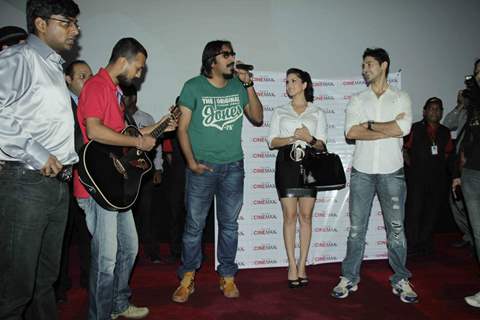 Sunny Leone visits Cinemax in Mumbai