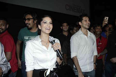 Sunny Leone visits Cinemax in Mumbai