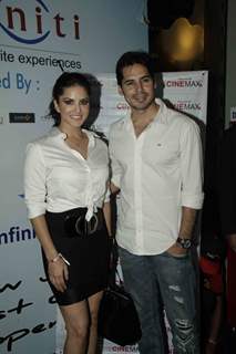 Sunny Leone visits Cinemax in Mumbai