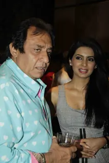 Ranjeet with Geeta Basra at Dhoot family dinner in honour of Mr. Niranjan Hiranandani