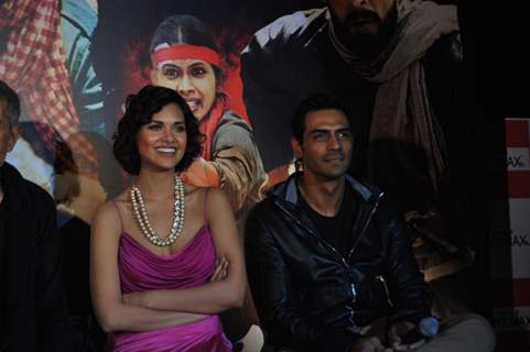 Esha Gupta and Arjun Rampal at Unveiling of forthcoming film Chakravyuh