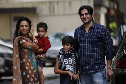 Malaika Arora Khan and Arbaaz Khan with kids On Eid