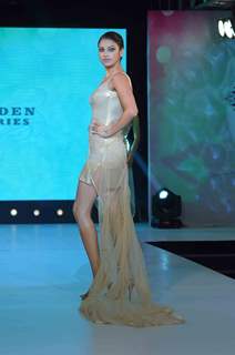 Model walks the ramp for HVJ Fashion Show. .