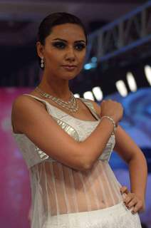 Model walks the ramp for HVJ Fashion Show. .