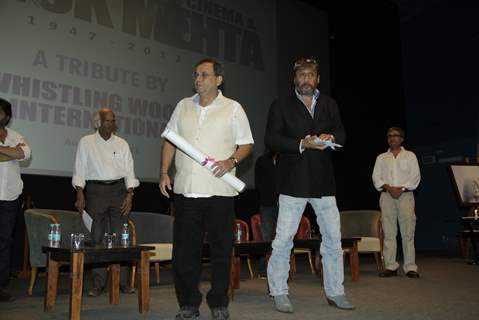 Subhash Ghai, Jackie Shroff at Whistling Woods International offers tribute to Ashok Mehta