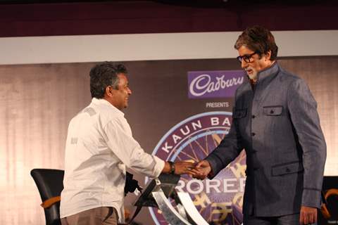 Amitabh Bachchan at the press conference of Kaun Banega Crorepati at Hotel JW Marriott