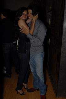 Teejay Sidhu with Karanvir Bohra at Kiran Bawa's party