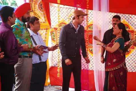 Ranbir Kapoor with Disha Wakani on location of Taarak Mehta Ka Ooltah Chashmah