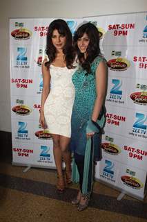 Priyanka Chopra & Lleana Dcruz on the sets of Dance India Dance