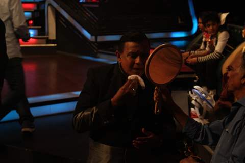 Mithun Chakraborty on the sets of Dance India Dance