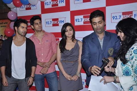 Bollywood director Karan Johar and the star cast of 'Student Of The Year' celebrate teachers day with 92.7 Big FM. .