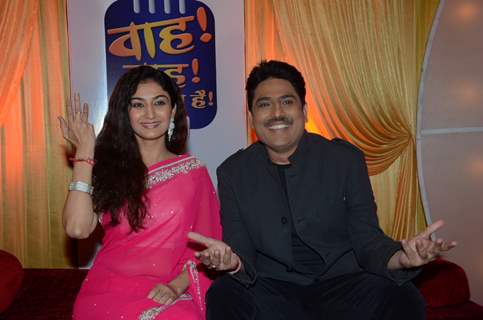 Shri. Shailesh Lodha and Neha Mehta at SAB TV's new show luanch Waah! Waah!! Kya Baat Hai!!!