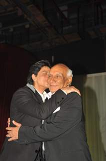 Yash Raj Chopra celebrating  his 81st birthday with Shah Rukh Khana