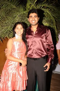 Aamrapali Gupta and Yash Sinha at 200 episodes completion of show Afsar Bitiya
