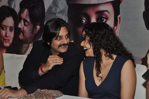 Bollywood actors Chandrachur Singh and Shreya Narayan during the film Prem Mayee press meet at Hotel Four Seasons in Juhu, Mumbai.