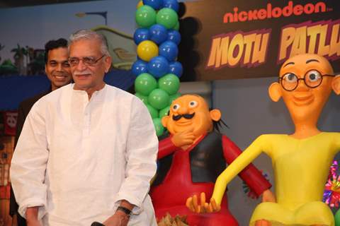 Gulzar and Ketan Mehta at the launch of the new Nickelodeon show ‘Motu Patlu’, at Hotel Taj Lands End, in Mumbai