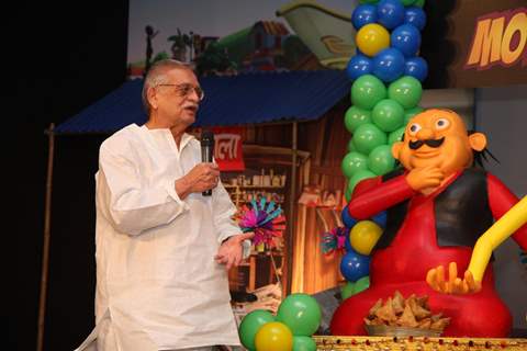 Gulzar and Ketan Mehta at the launch of the new Nickelodeon show ‘Motu Patlu’, at Hotel Taj Lands End, in Mumbai