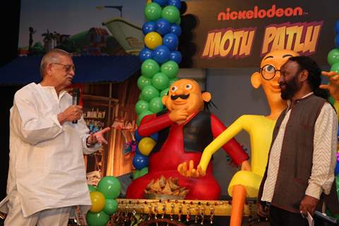 Gulzar and Ketan Mehta at the launch of the new Nickelodeon show ‘Motu Patlu’, at Hotel Taj Lands End, in Mumbai