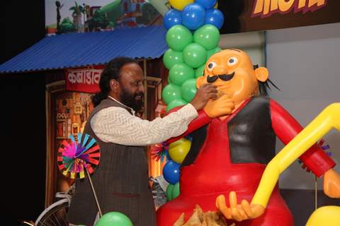 Gulzar and Ketan Mehta at the launch of the new Nickelodeon show ‘Motu Patlu’, at Hotel Taj Lands End, in Mumbai