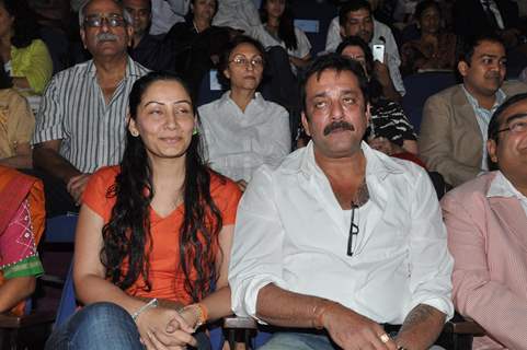 Bollywood actors Sanjay Dutt & Manyata Dutt at Dr Batra's Positive Health Awards 2012 at NCPA Auditorium in Mumbai (Photo: IANS/Sanjay)