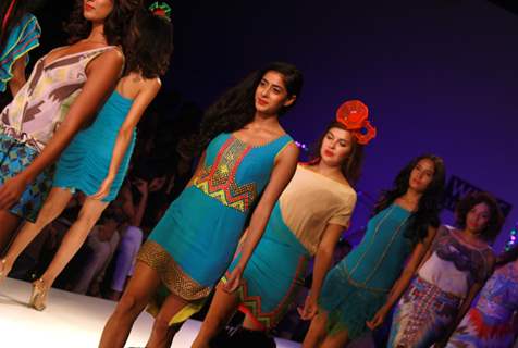 Designer Surily Goel, Wills Lifestyle India Fashion Week -2013, In New Delhi (Photo: IANS/Amlan)