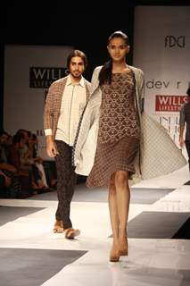 Designer Dev r Nil Wills Lifestyle India Fashion Week -2013, In New Delhi (Photo: IANS/Amlan)