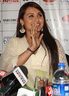 Bollywood actress Rani Mukherjee at a press meet to promote their film ''Aiyyaa, in New Delhi. (Photo: IANS/Amlan)