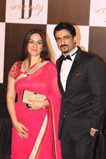 Sanjay Suri with wife at Amitabh Bachchan's 70th Birthday Party at Reliance Media Works in Filmcity