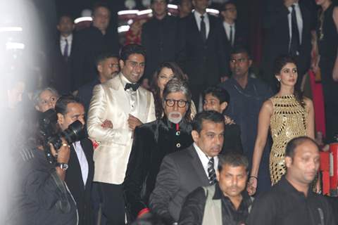 Amitabh Bachchan, Abhishek Bachchan at Amitabh Bachchan's 70th Birthday Party