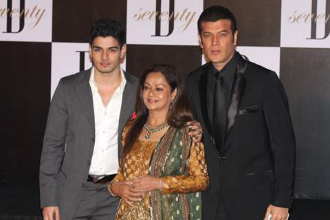 Aditya Pancholi with wife Zarina Wahab & son Suraj Pancholi at Amitabh Bachchan 70th Birthday Party